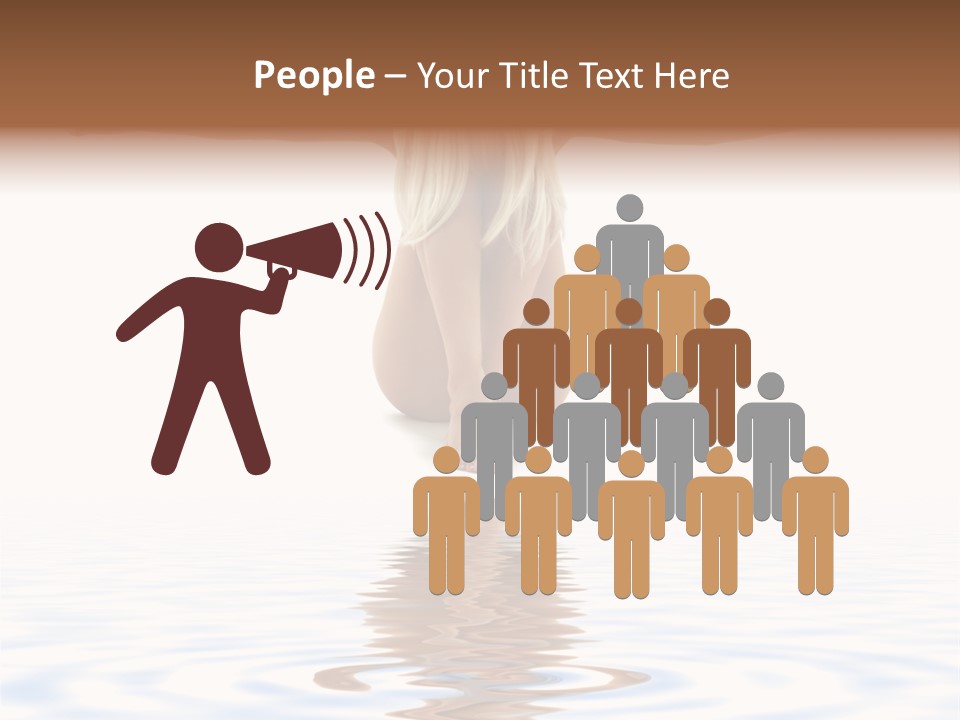 Artistic Nudity Style Picture Of Woman On White Sand PowerPoint Template