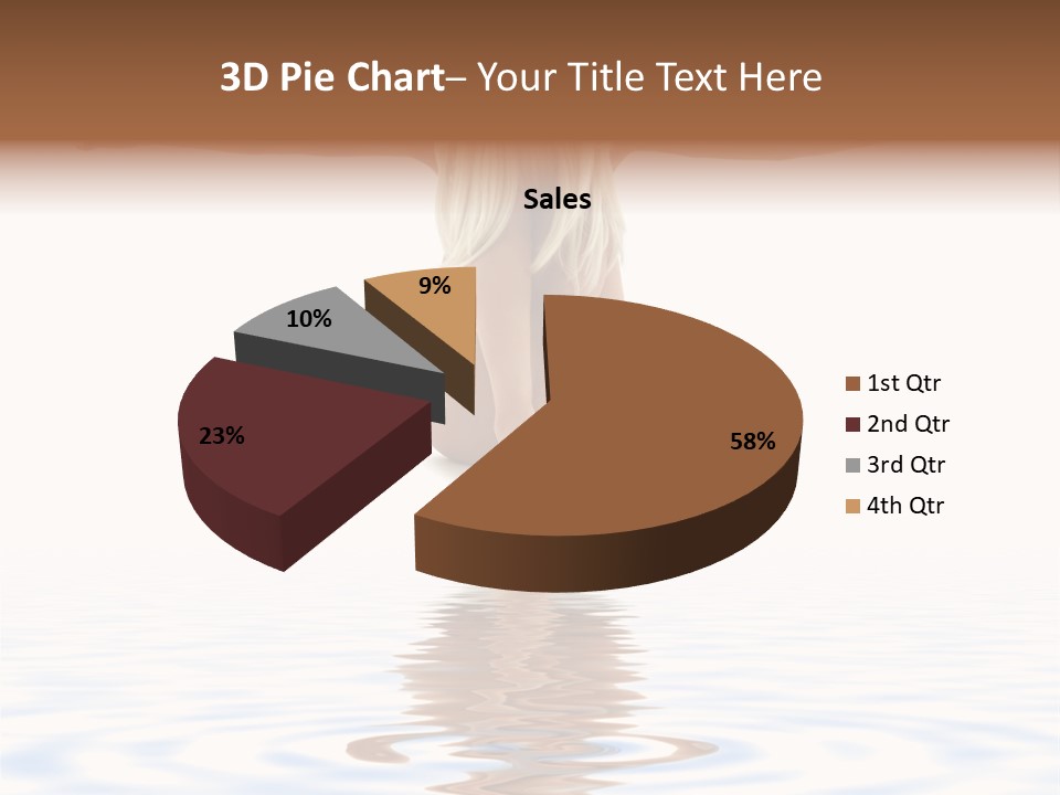 Artistic Nudity Style Picture Of Woman On White Sand PowerPoint Template