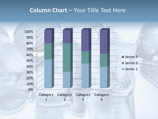 Ice Cubes On The Mirror PowerPoint Template