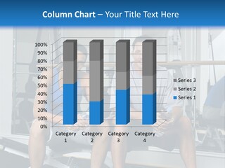 Man And Woman Sitting On Exercise Machine Smiling Holding Water Bottles. PowerPoint Template