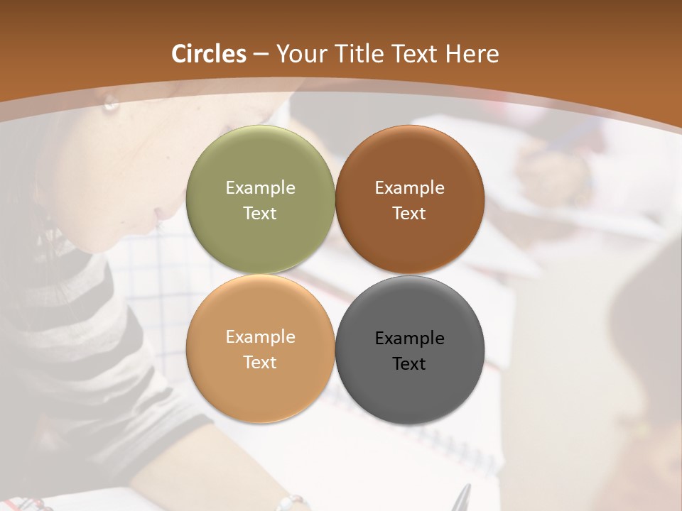 Group Of Students At The Library Studying PowerPoint Template