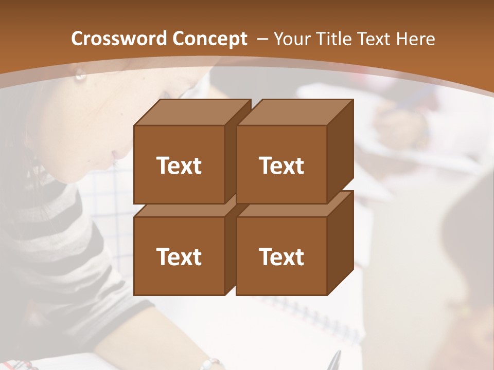 Group Of Students At The Library Studying PowerPoint Template
