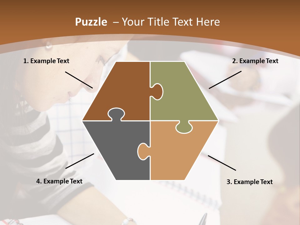 Group Of Students At The Library Studying PowerPoint Template