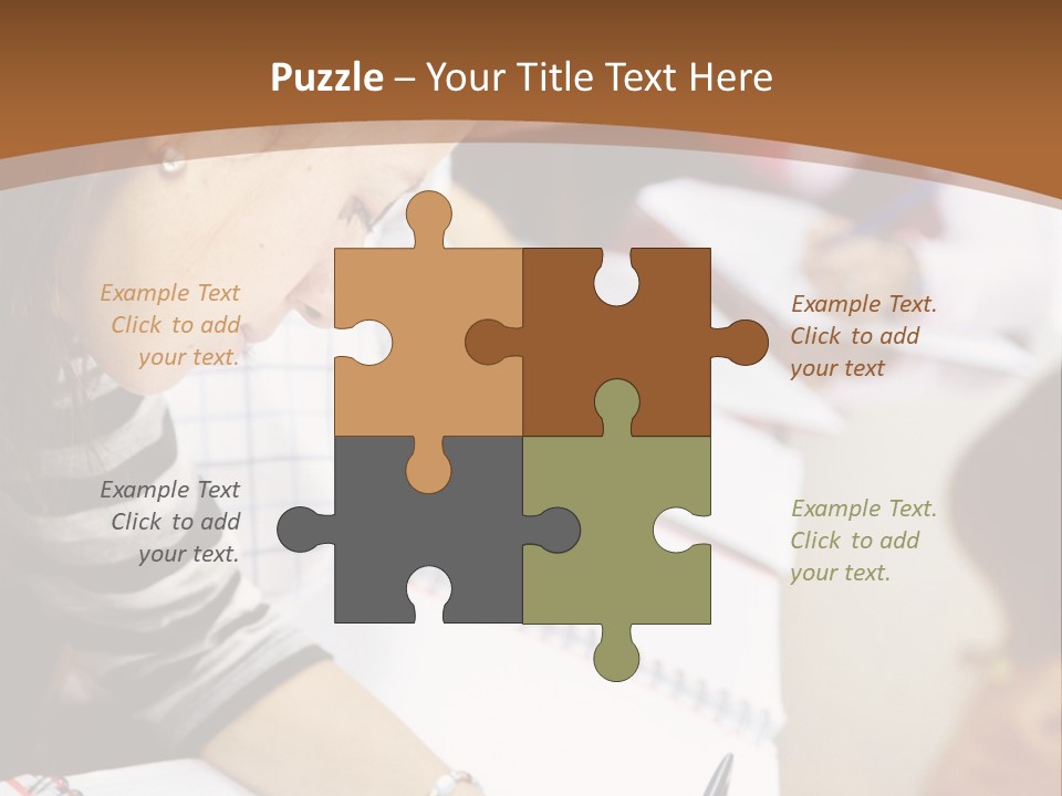 Group Of Students At The Library Studying PowerPoint Template