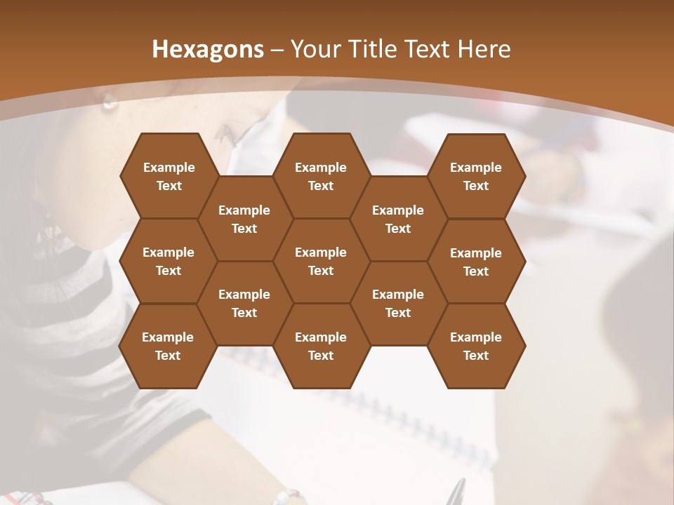 Group Of Students At The Library Studying PowerPoint Template