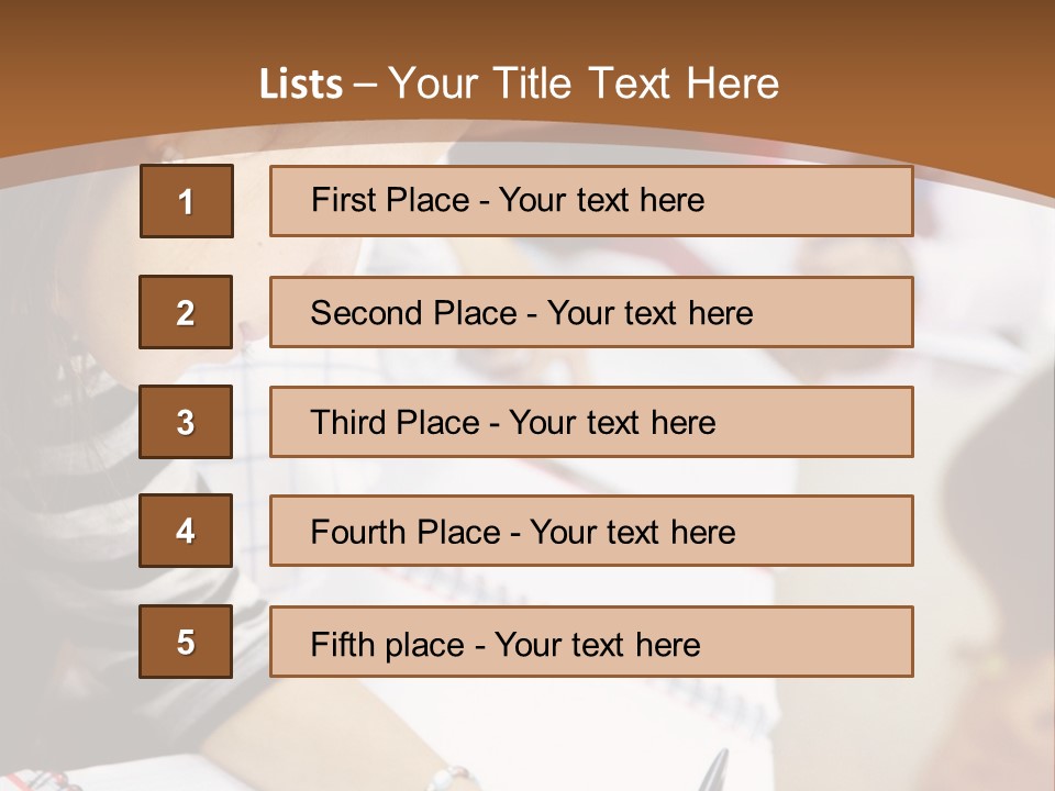 Group Of Students At The Library Studying PowerPoint Template