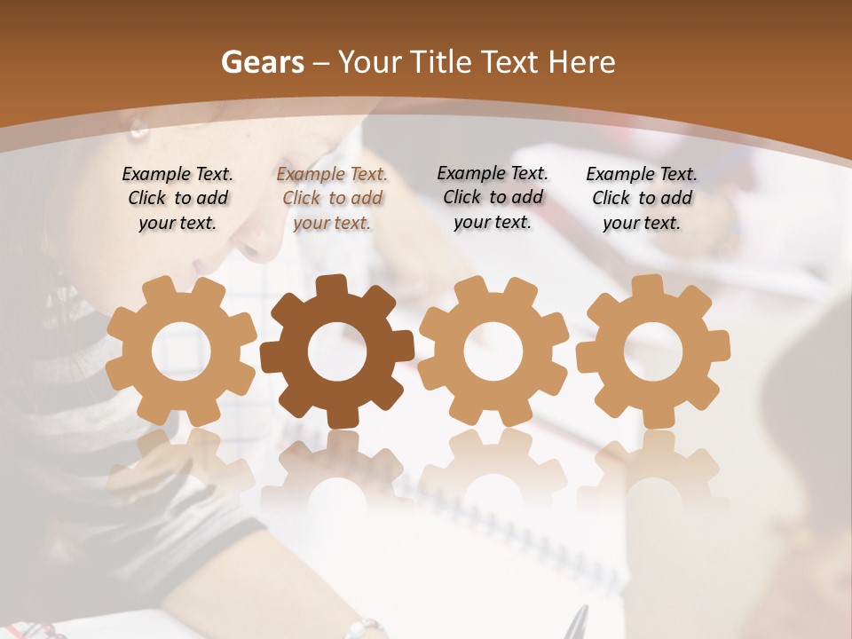 Group Of Students At The Library Studying PowerPoint Template