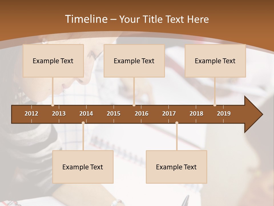 Group Of Students At The Library Studying PowerPoint Template