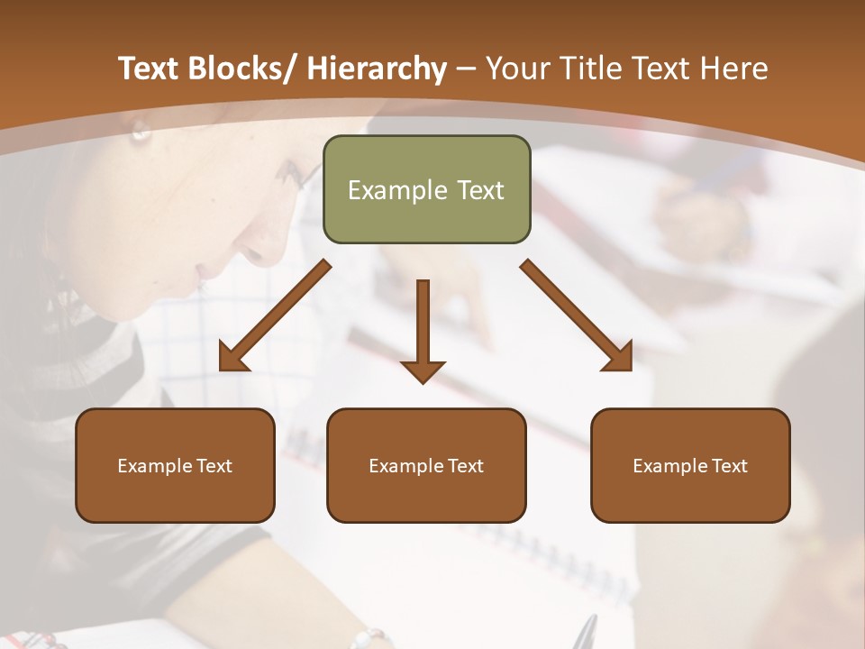 Group Of Students At The Library Studying PowerPoint Template