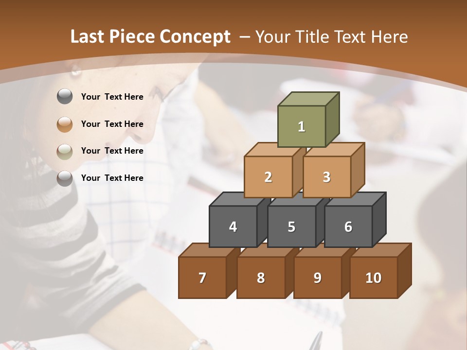 Group Of Students At The Library Studying PowerPoint Template