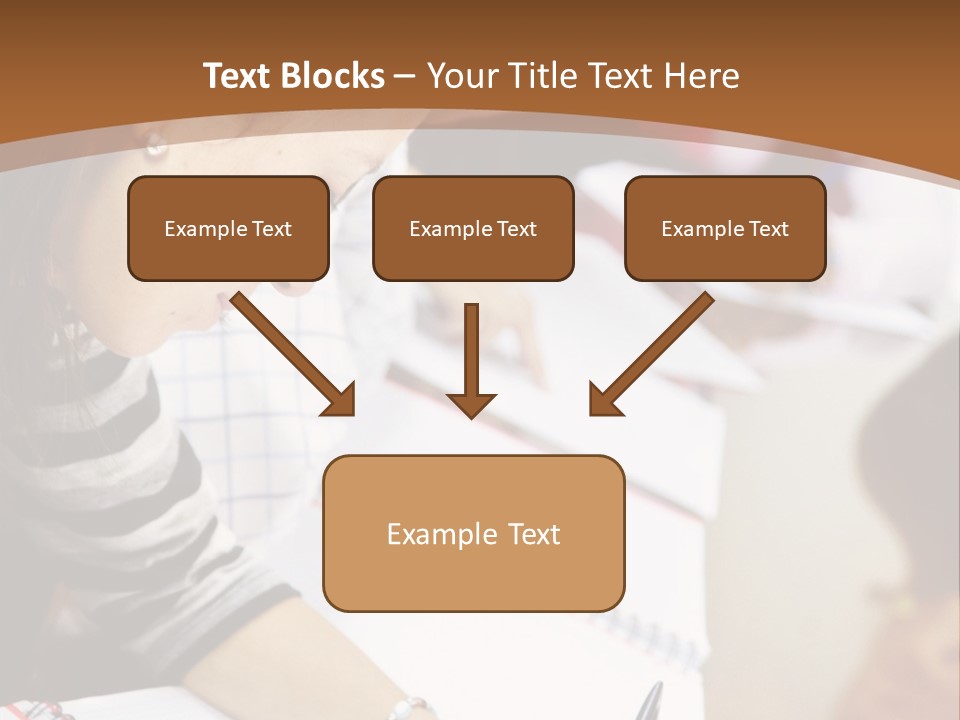 Group Of Students At The Library Studying PowerPoint Template