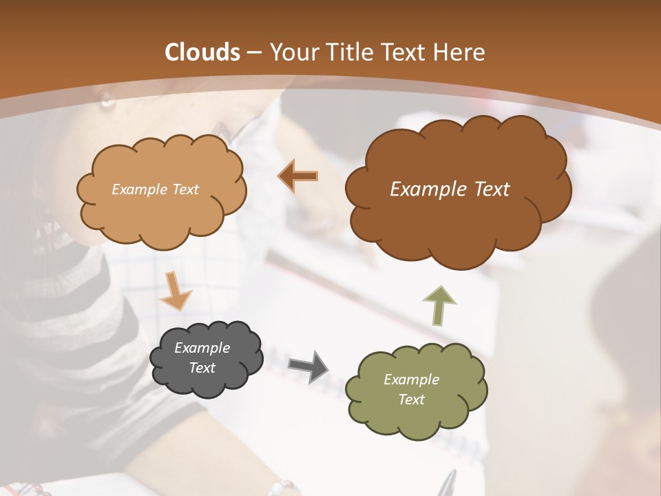 Group Of Students At The Library Studying PowerPoint Template