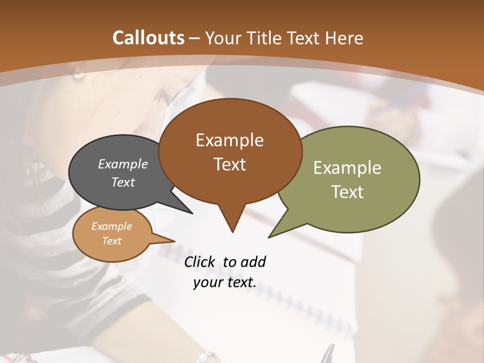Group Of Students At The Library Studying PowerPoint Template