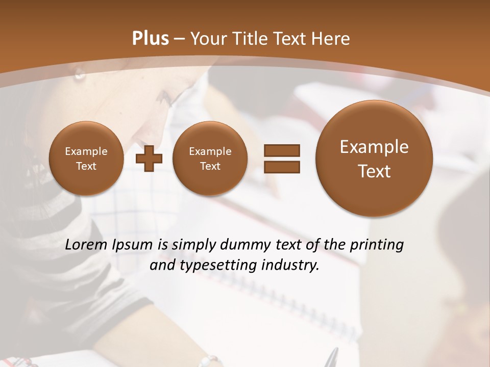 Group Of Students At The Library Studying PowerPoint Template
