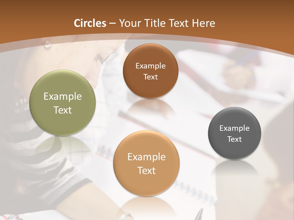 Group Of Students At The Library Studying PowerPoint Template
