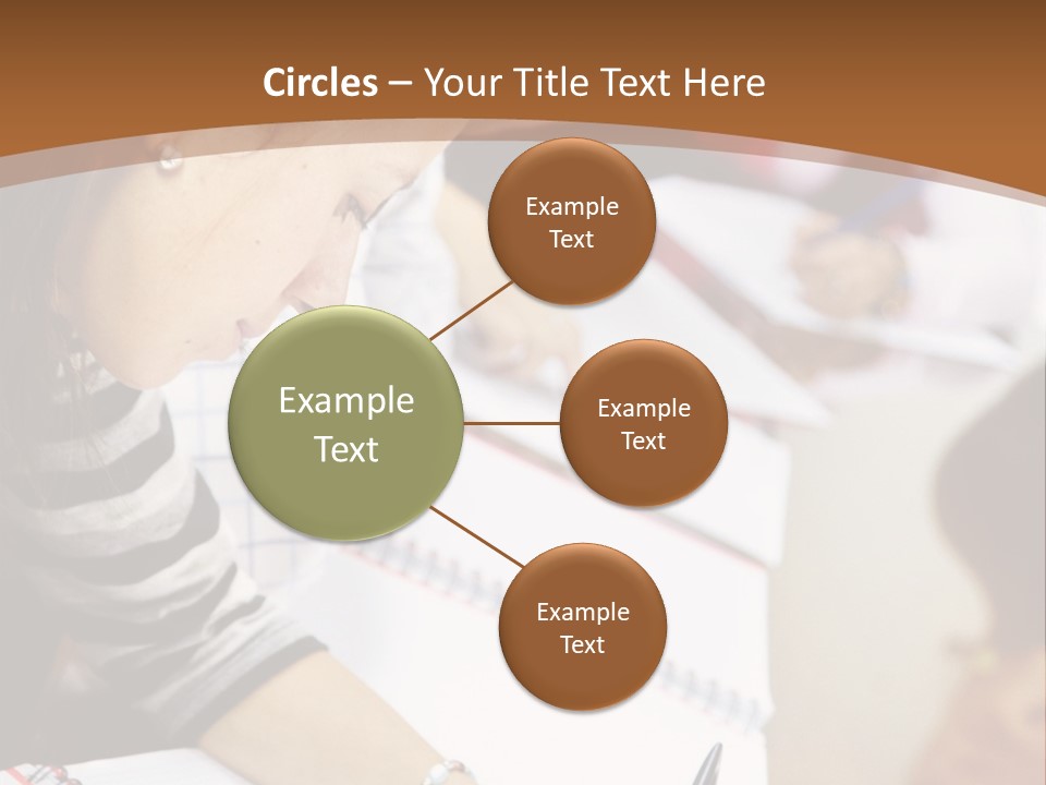 Group Of Students At The Library Studying PowerPoint Template