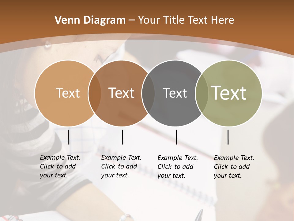 Group Of Students At The Library Studying PowerPoint Template