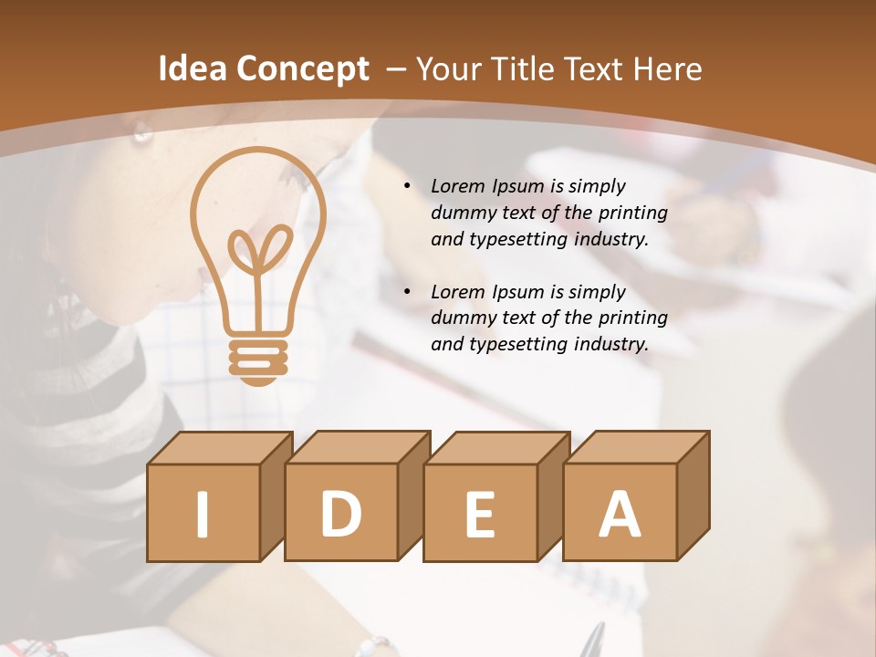 Group Of Students At The Library Studying PowerPoint Template