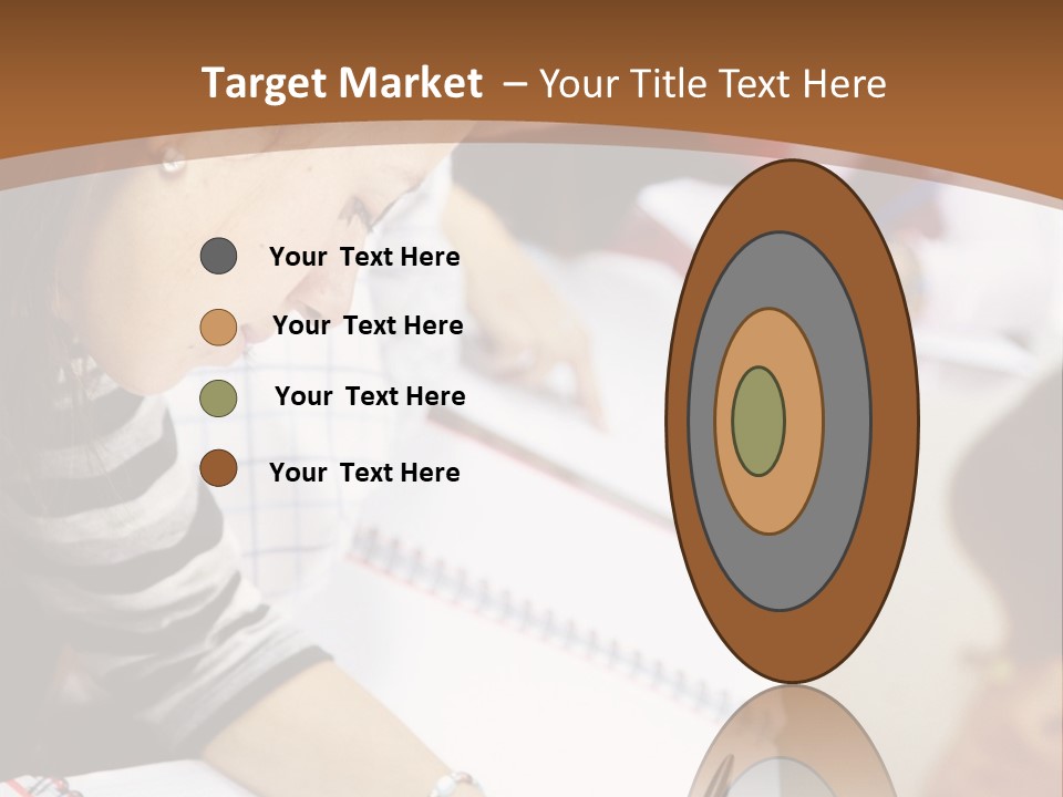 Group Of Students At The Library Studying PowerPoint Template