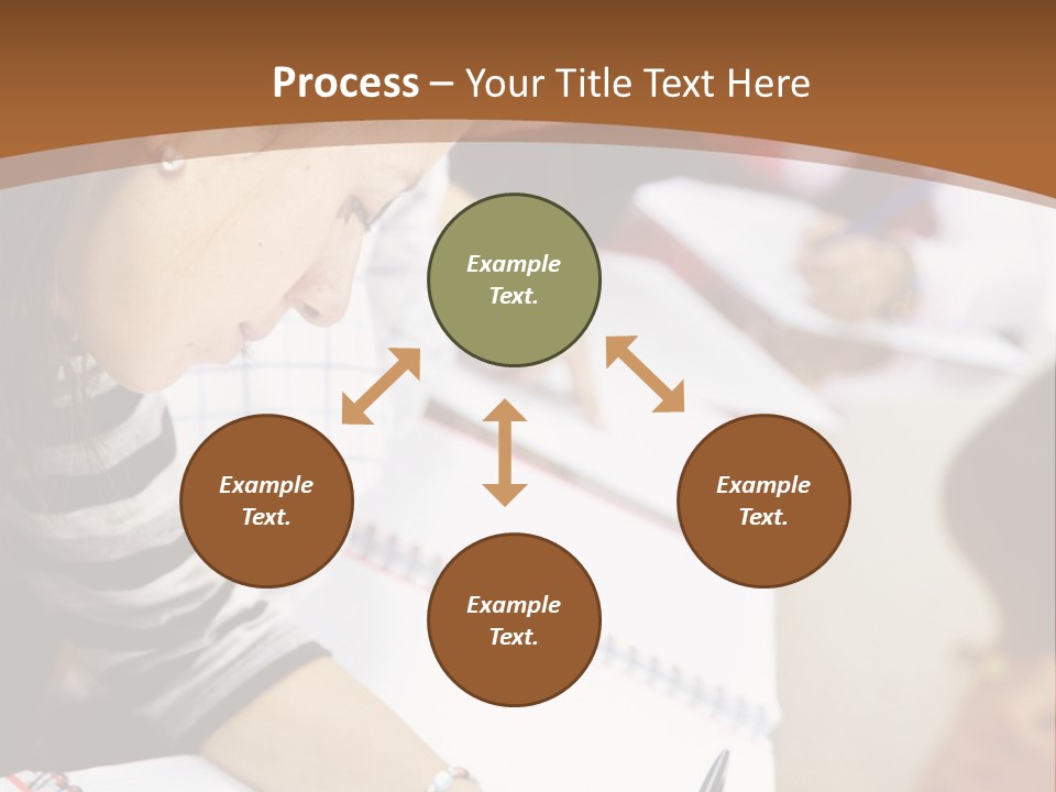 Group Of Students At The Library Studying PowerPoint Template