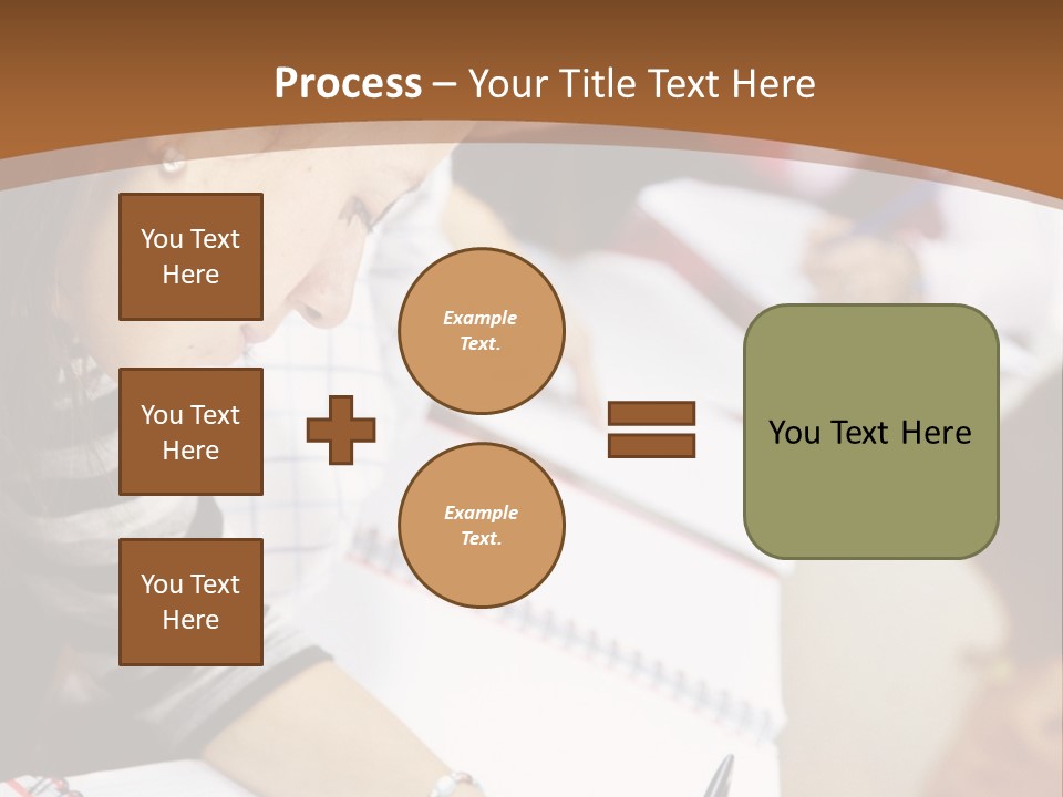 Group Of Students At The Library Studying PowerPoint Template