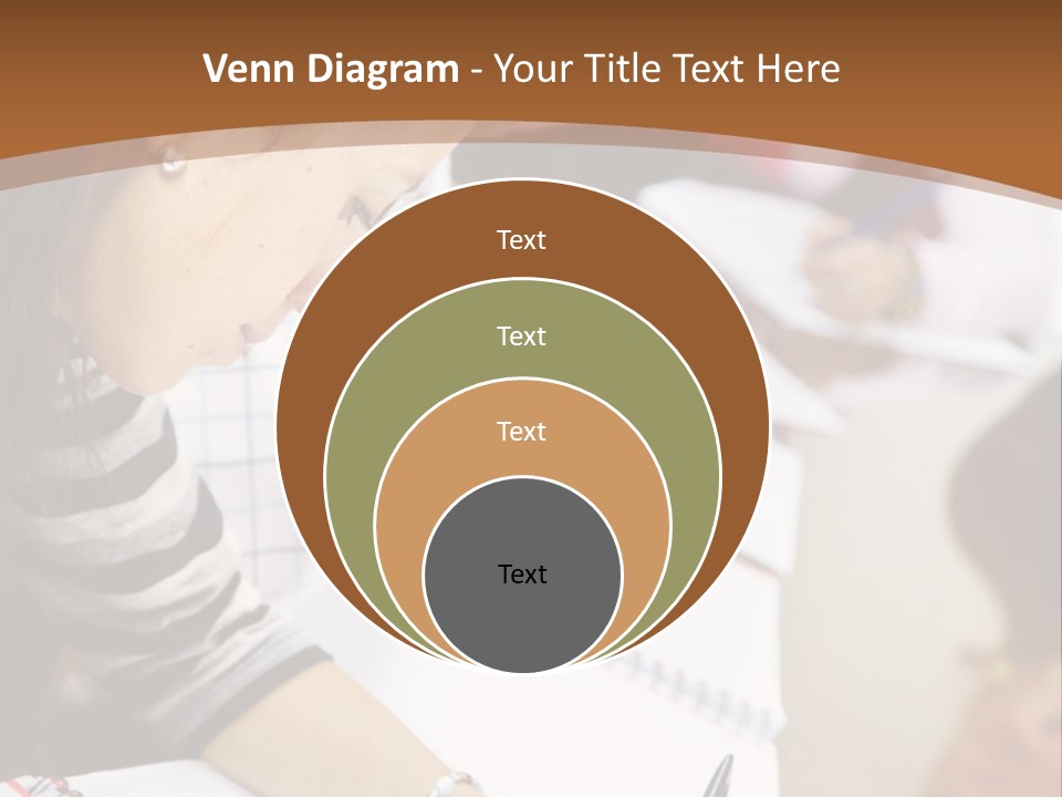 Group Of Students At The Library Studying PowerPoint Template