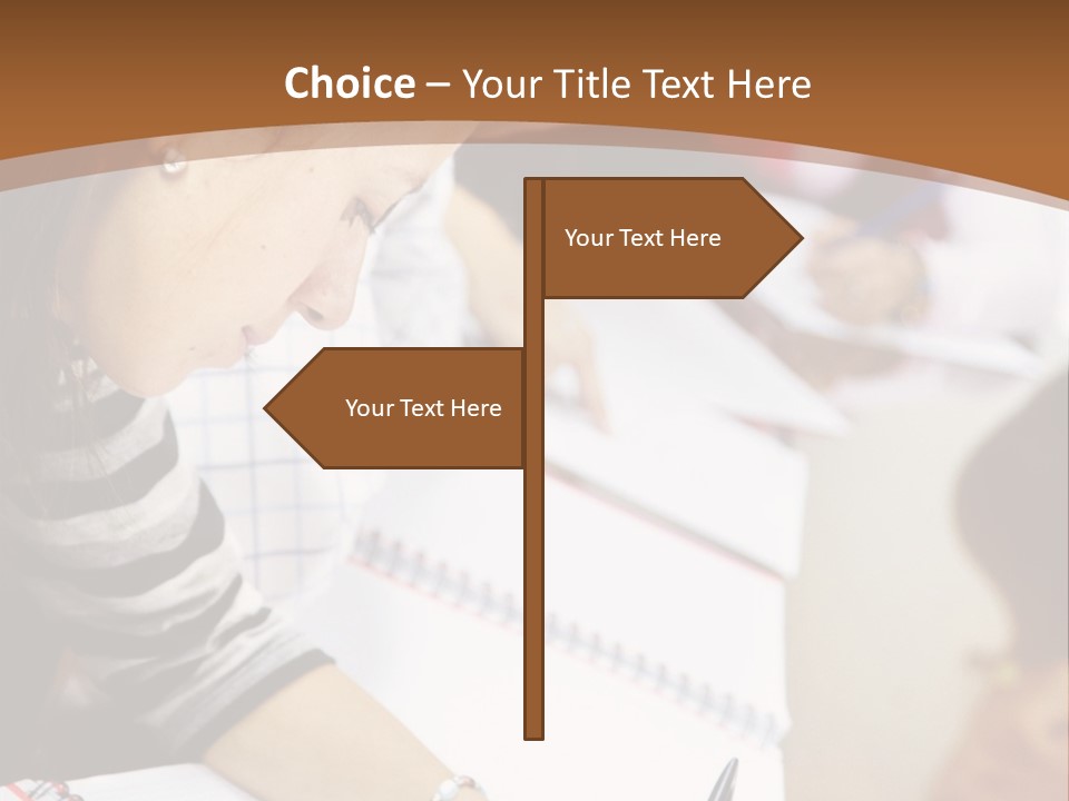 Group Of Students At The Library Studying PowerPoint Template