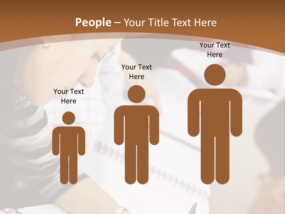 Group Of Students At The Library Studying PowerPoint Template