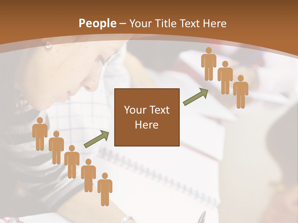 Group Of Students At The Library Studying PowerPoint Template