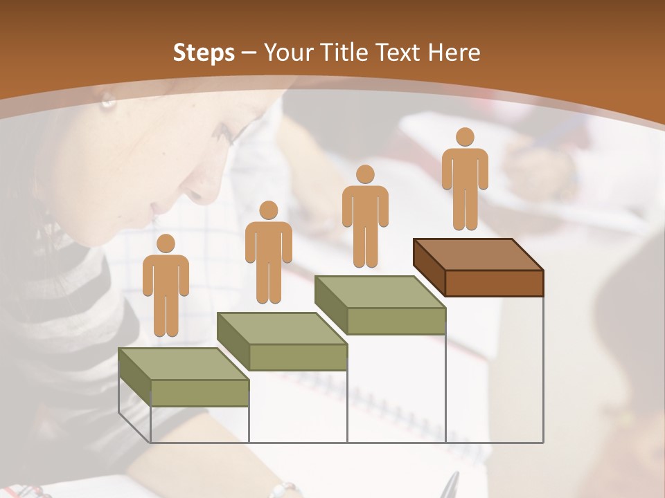 Group Of Students At The Library Studying PowerPoint Template