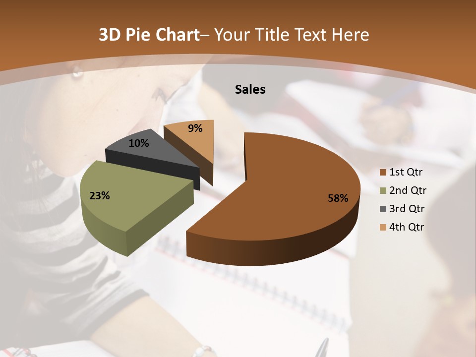 Group Of Students At The Library Studying PowerPoint Template