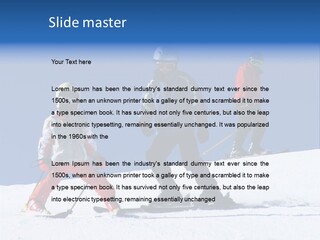 Happy Skiing Family PowerPoint Template