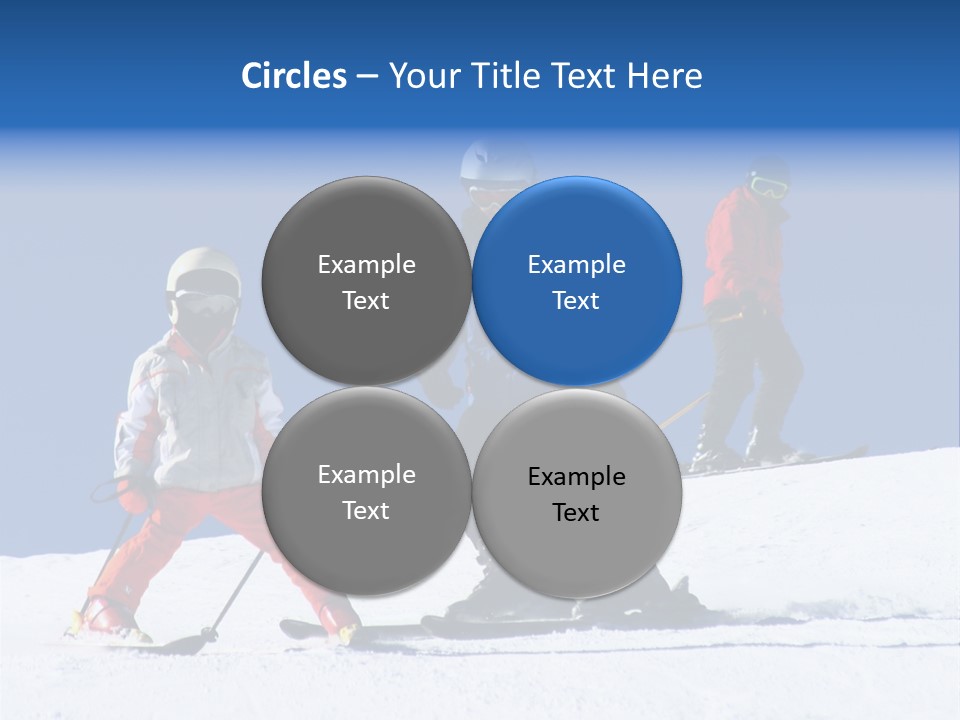 Happy Skiing Family PowerPoint Template