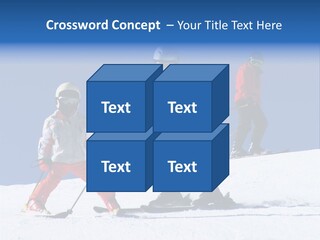 Happy Skiing Family PowerPoint Template