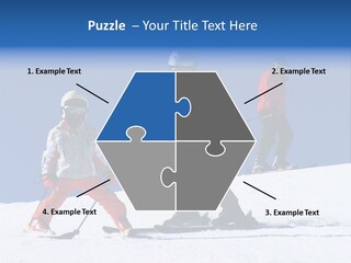 Happy Skiing Family PowerPoint Template