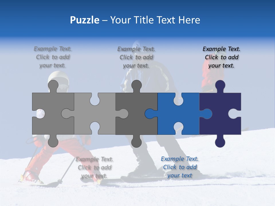 Happy Skiing Family PowerPoint Template