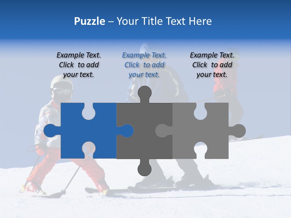 Happy Skiing Family PowerPoint Template