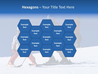 Happy Skiing Family PowerPoint Template