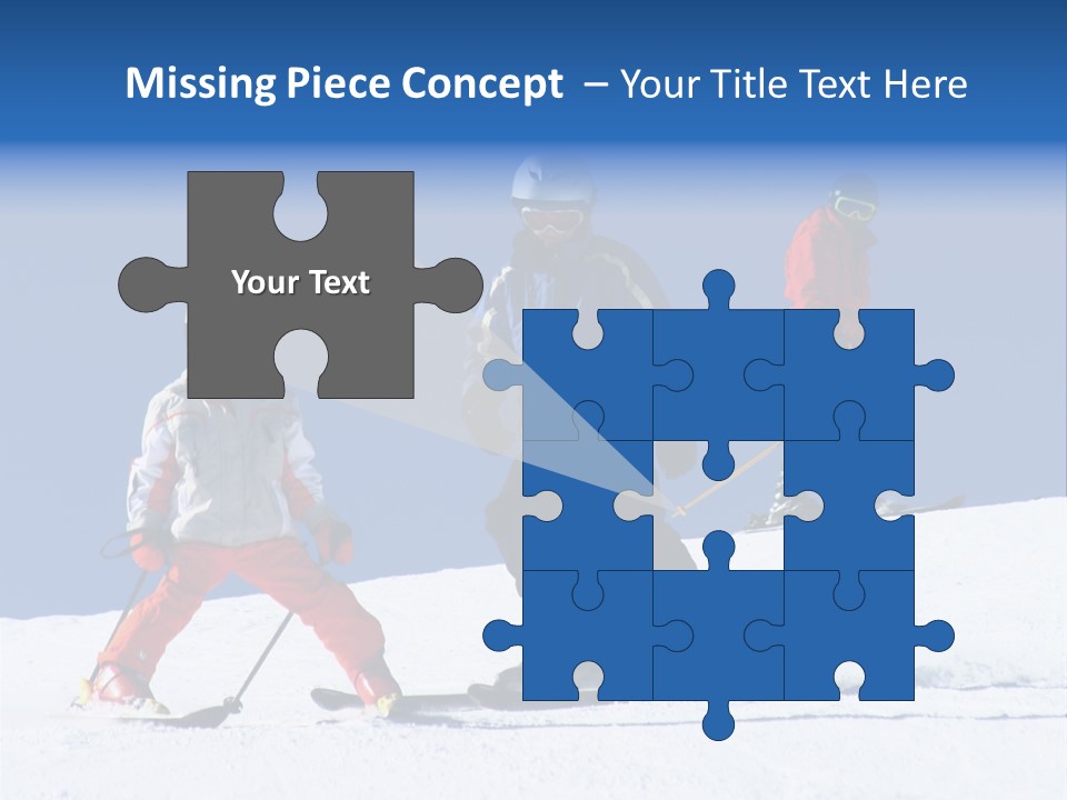 Happy Skiing Family PowerPoint Template