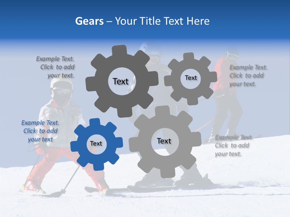 Happy Skiing Family PowerPoint Template