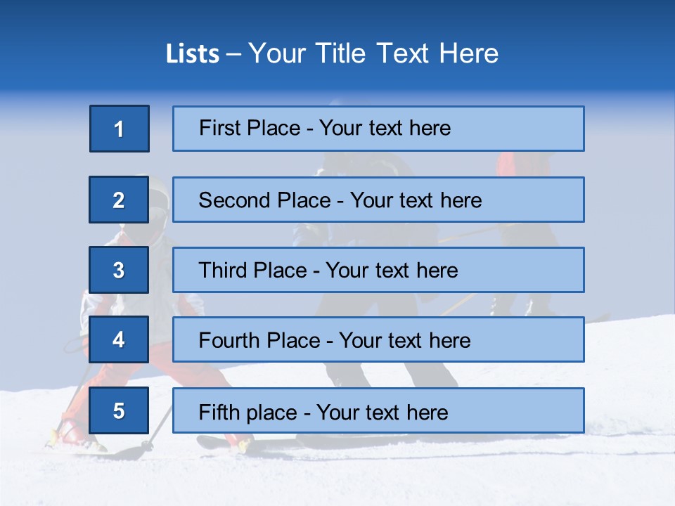 Happy Skiing Family PowerPoint Template