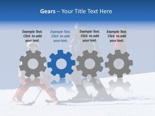 Happy Skiing Family PowerPoint Template