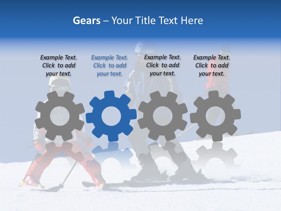 Happy Skiing Family PowerPoint Template