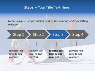 Happy Skiing Family PowerPoint Template