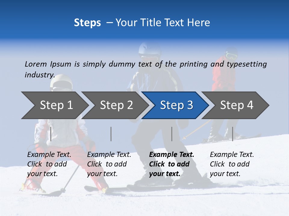 Happy Skiing Family PowerPoint Template
