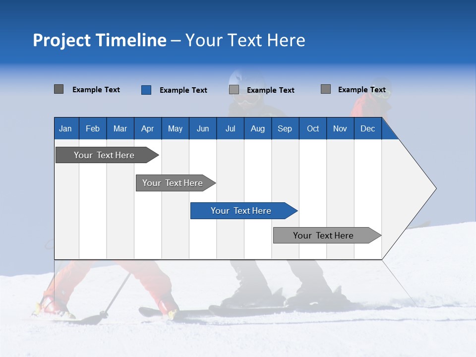 Happy Skiing Family PowerPoint Template