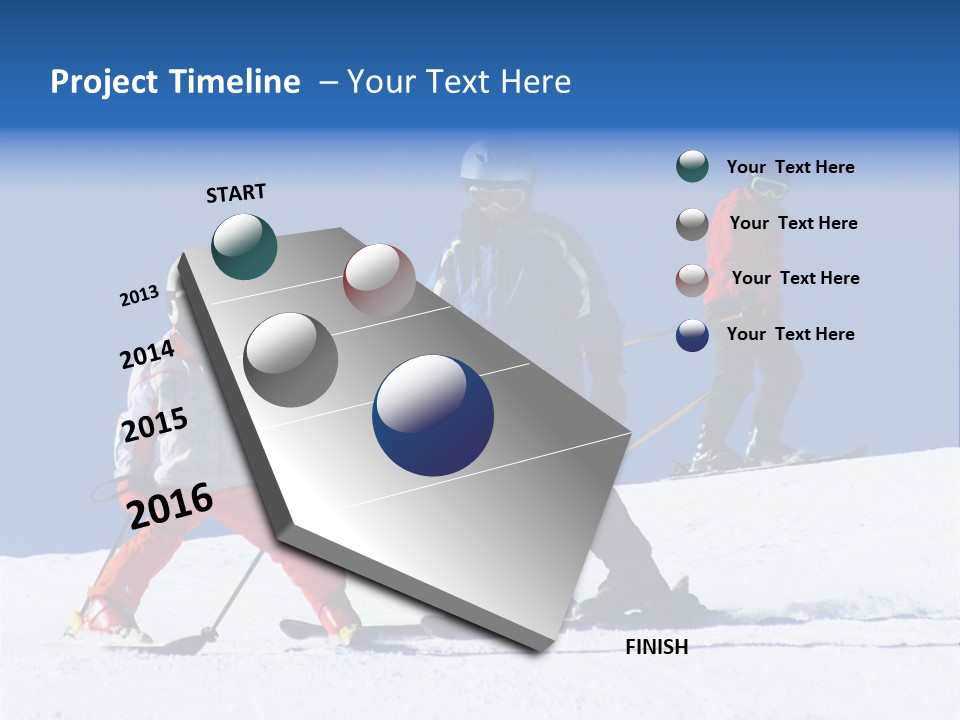 Happy Skiing Family PowerPoint Template