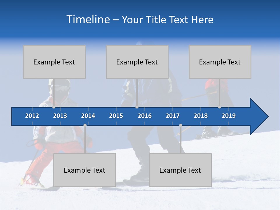 Happy Skiing Family PowerPoint Template