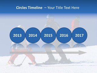 Happy Skiing Family PowerPoint Template