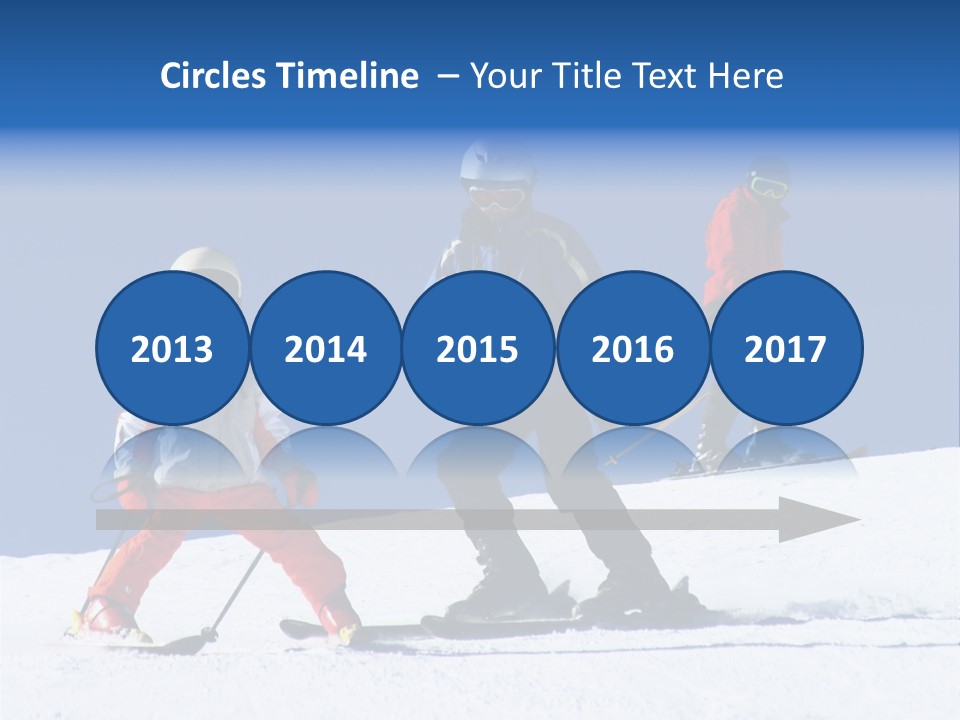 Happy Skiing Family PowerPoint Template